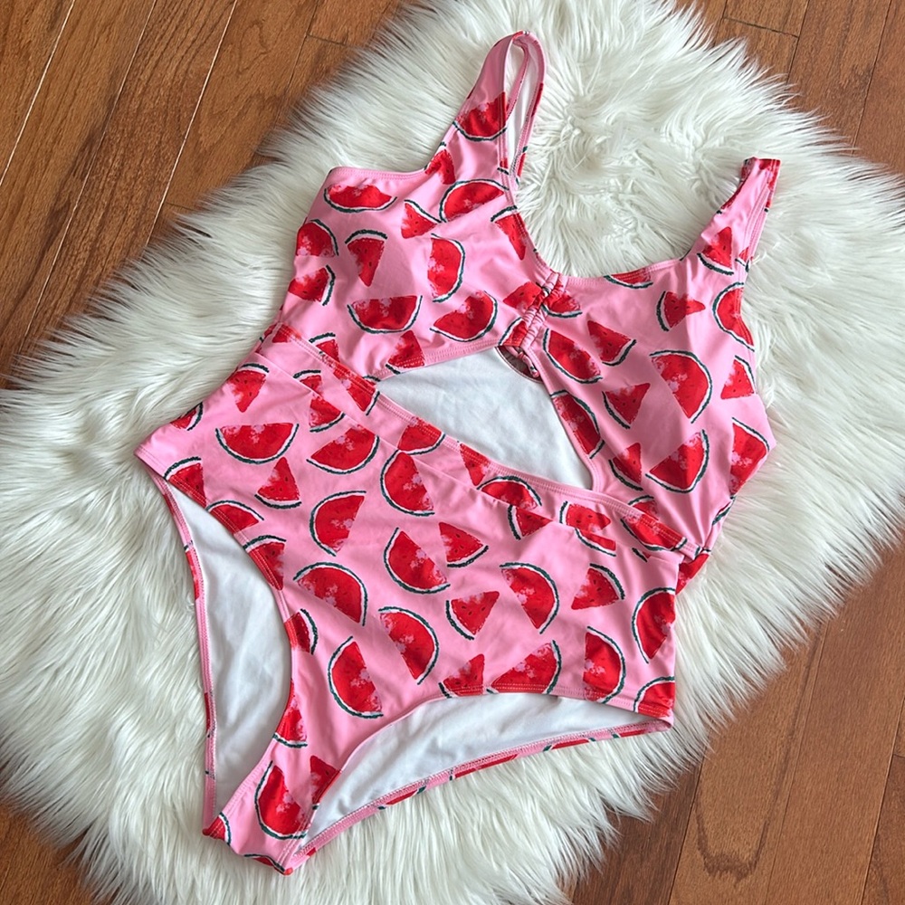 Shein Watermelon One Piece Swimsuit Sz 3XL